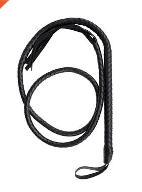 Crafts Black Bull Whip 6.5 Feet Cow Hide Leather Custom BLLW
