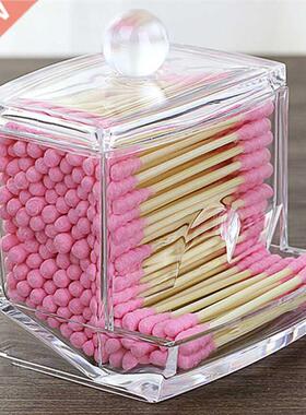 Acrylic Cotton Swabs Storage Holder Box Portable Transparent