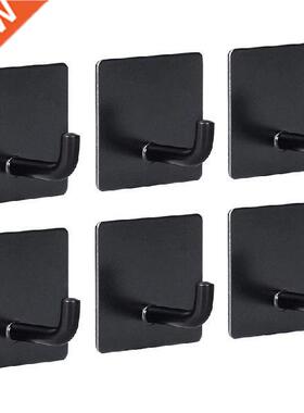 New 6Pcs Adhesive Hooks Duty Towel Hooks for Bathrooms