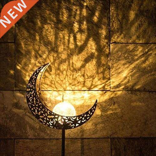 Solar Lawn Light Sun/Moon/Flame Design Waterproof Retro