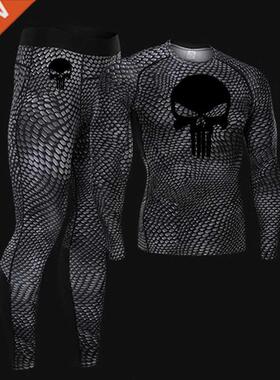 New Thermal underwear Long johns Set winter rashgard male C