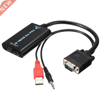 VGA to HDMI 1080P HD Audio export HDTV PC TV AV Video Cable