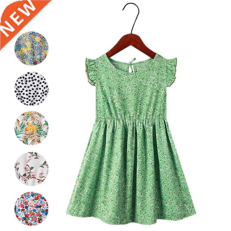 Kids Girls Clothes Summer Dresses 2022 New Petal Frill Sleev图片