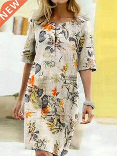 2022 Summer Floral Printed Bohemian Sundress ZANZEA Vintage