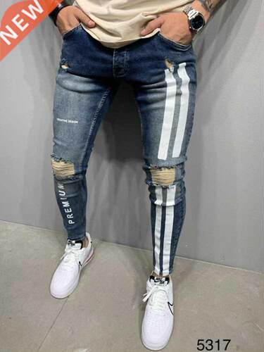 3 Styles Men Sretchy Skinny Biker Slim Fit Denim Scratched z