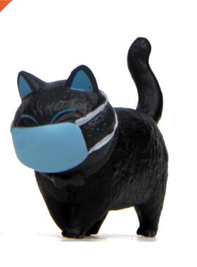 Cartoon Face Cover Fat Cat Mini Model Figurine Ornament