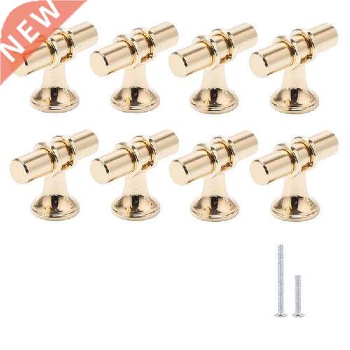 8 Packs Champagne Gold Cabinet Knobs Drawer Knobs Euro T