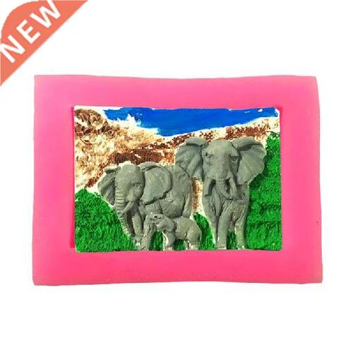 Animal Elephant Family Silicone Mold Fondant Molds Cake