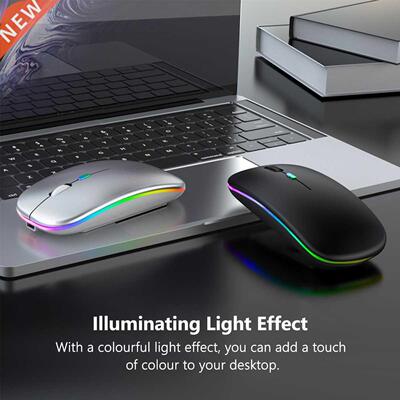 Wireless Mouse Bluetooth RGB Rechargeable Mouses Wireless Co