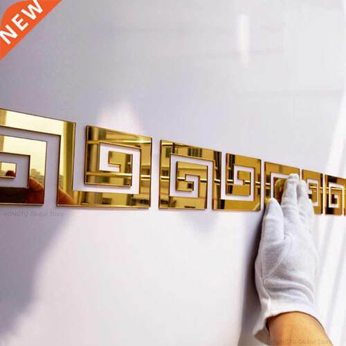 10Pc Acrylic with Adhesive Wall Decor Sticker Mirror for Liv