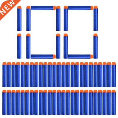 100PCS For Nerf Bullets Soft Hollow Hole Head 7.2cm Refill D