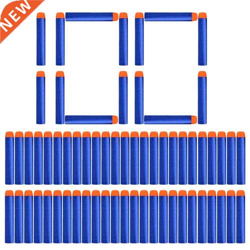 100PCS For Nerf Bullets Soft Hollow Hole Head 7.2cm Refill D