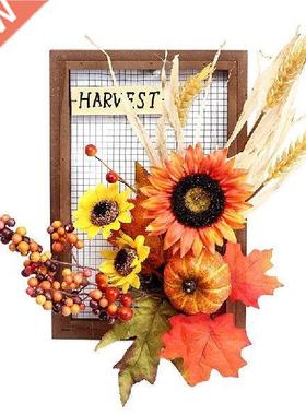 1 Pc Hlloween Pumpkin rtificil Sunflower Wreths Photo