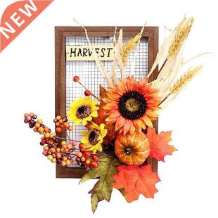 1 Pc Hlloween Pumpkin rtificil Sunflower Wreths Photo