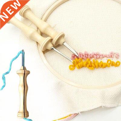 Alat Kerajinan Tenun Pegangan Kayu DIY Aksesori Jahit Celah