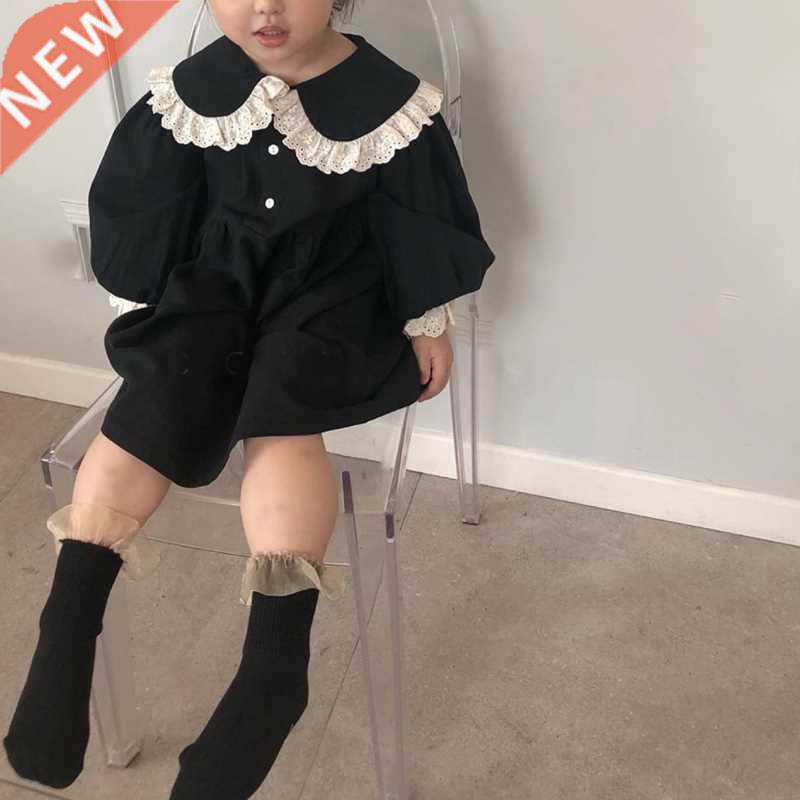 Spring kids dresses for girls lacework patchwork Korean styl图片