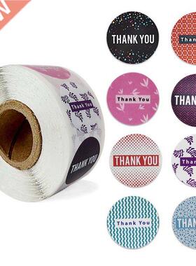 100-500 Pcs 8 Styles Round Thank You Sticker Seal Label Scra