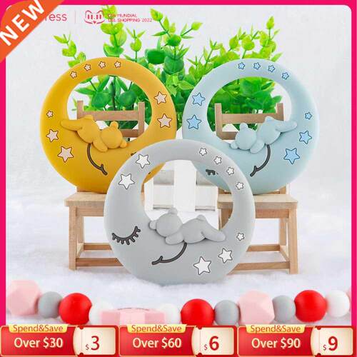 Kovict 1pc New Moon Silicone Teethers For Baby Teether For T