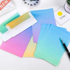 Gradient Envelopes Cute Kawaii Flower Writing Paper Letter S