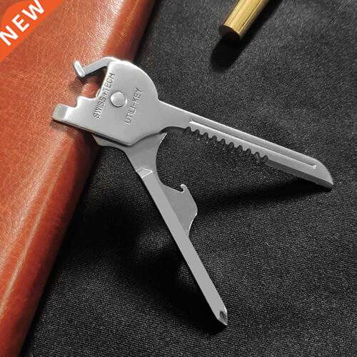 6 in 1 Outdoor Multi-function Key Chain Stainless Steel