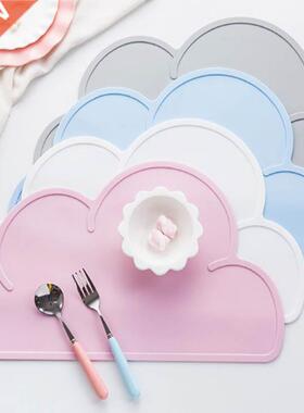 Cloud Shape Placemat Kids Plate Mat Food Grade Silicone
