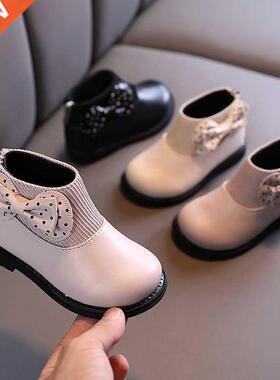 2021 Girls Martin Boots New Winter Kids Warm Elegant Princes
