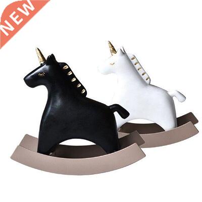Rocking Horse Resin Crfts niml Sculpture Nordic Inspired