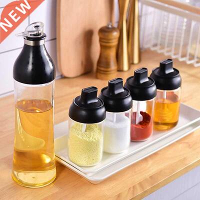 Glass Airtight Jar Spice Containers Salt Bottle Seasoning Po