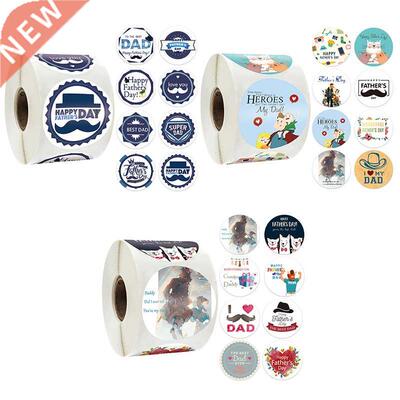 500pcs/roll Fathers Sticker Label Round 1.5 inch for Happy