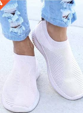 Women Vulcanized oes Flat Slip on oes Woman Lightweight