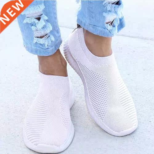 Women Vulcanized oes Flat Slip on oes Woman Lightweight