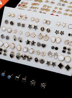 6/18/12Pairs Earrings Mixed Styles Rhinestone Sun Flower Ge