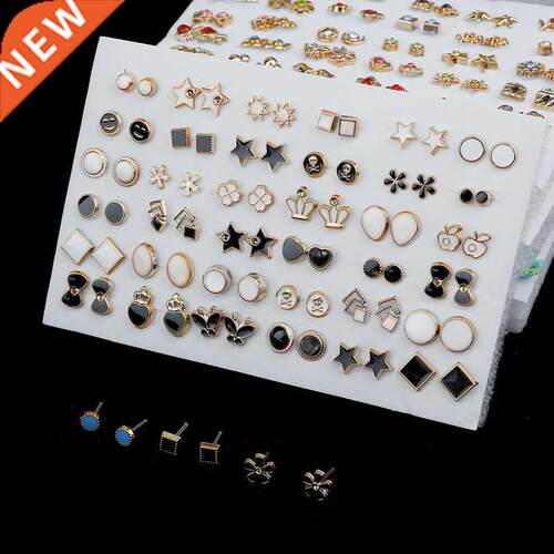 6/18/12Pairs Earrings Mixed Styles Rhinestone Sun Flower Ge