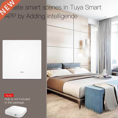 Zigbee Smart Pu Button Switch Wall Panel Transmitter Kit