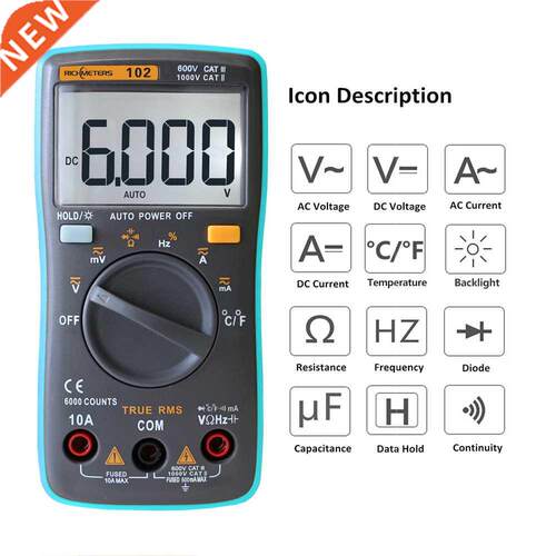 Digital Multimeter Tester RM102 101 409B Multimetro DC AC Vo