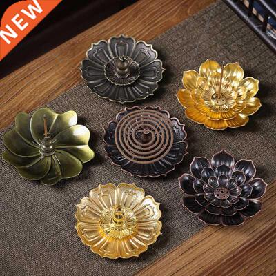 Alloy Incense Burner Stick Holder Buddhism Lotus Line