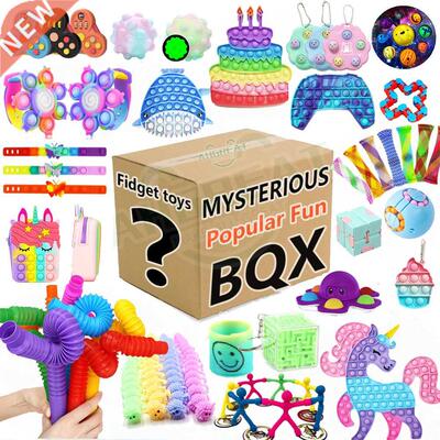 6-28pcs Random Fidget Toys Pop Mysterious Gifts Pack Surpris