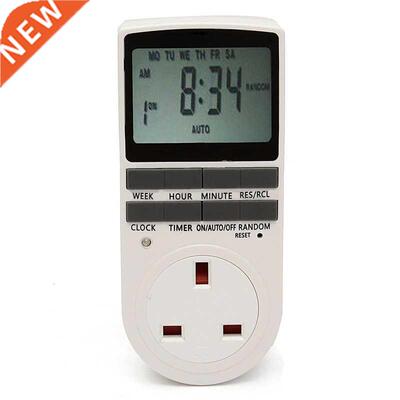 UK Plug Switch Socket LCD Programmable 12/24 Hours Timer Swi