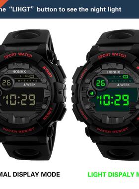 Brand Digital Wristwatch Men relog digital LED stopwatch Dat