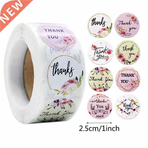 500pcs/roll 2.5cm Gift Bags Seal Stickers Thank You Label We