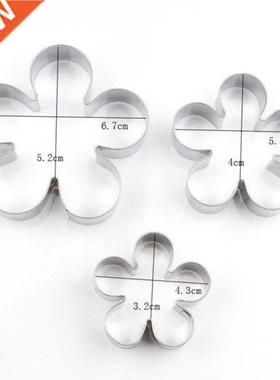 3Pcs Kitchen Cookie Cutter Rose Shape ainless eel Mold S