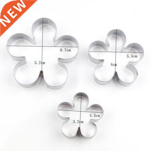 3Pcs Kitchen Cookie Cutter Rose Shape ainless eel Mold S