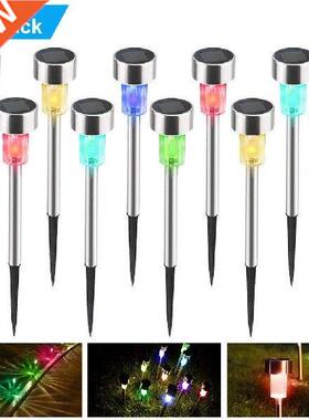 10pcs Mini Solar LED Garden Lights ainless eel Outdoor