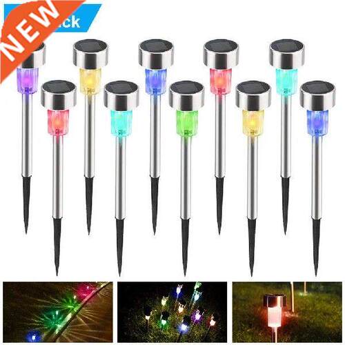 10pcs Mini Solar LED Garden Lights ainless eel Outdoor