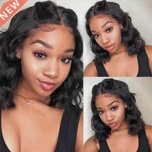 Short Bob Lace Front Human Hair Wigs For Black Women Brazili