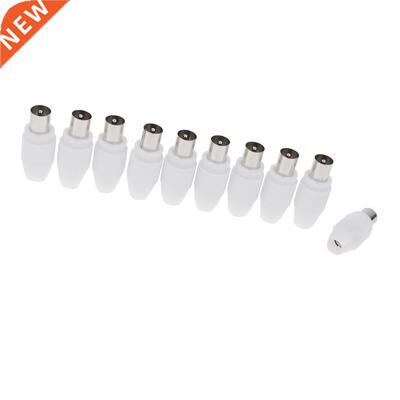 10 Pieces RF Male Connector Plug for Coaxial Coax Cable TV A