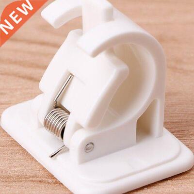 2Pcs Self Adhesive Curtain Rods White Hanger Crossbar