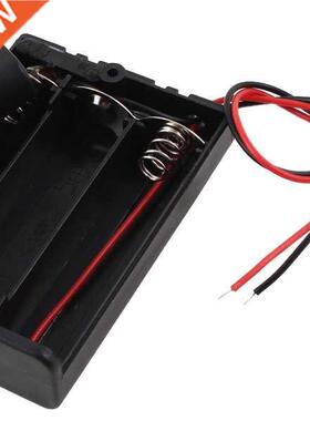 On/Off Switch 3 x 1.5V AA Battery Cell Case Lead Black w Cap
