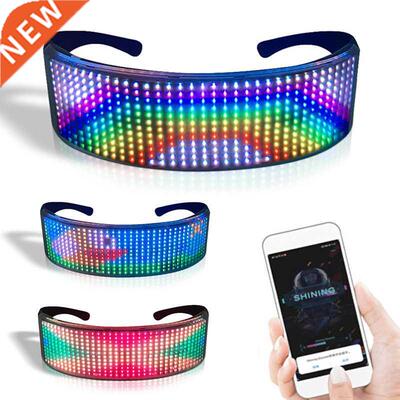 Led Glasses Bluetooth DIY Luminous Rave Party Glasses Festiv