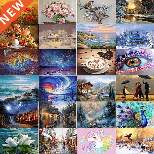 5D DIY Diond Painting Painted Cartoon Animals Cats Mosaic